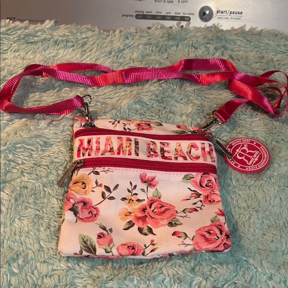 Robin Ruth Floral Crossbody Bag - Pink and Yellow Roses